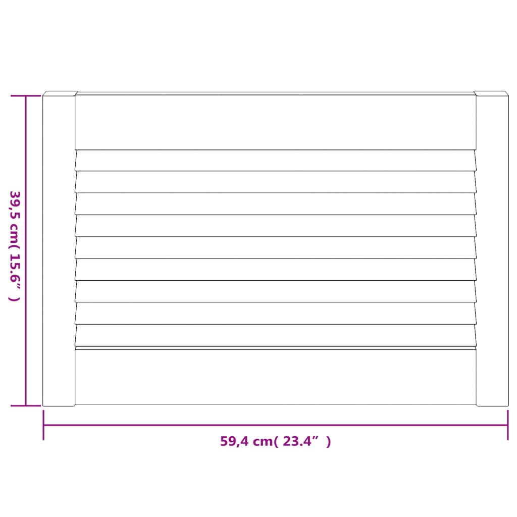 Portes d'armoire à persiennes 2 pcs 39,5x59,4 cm pin massif