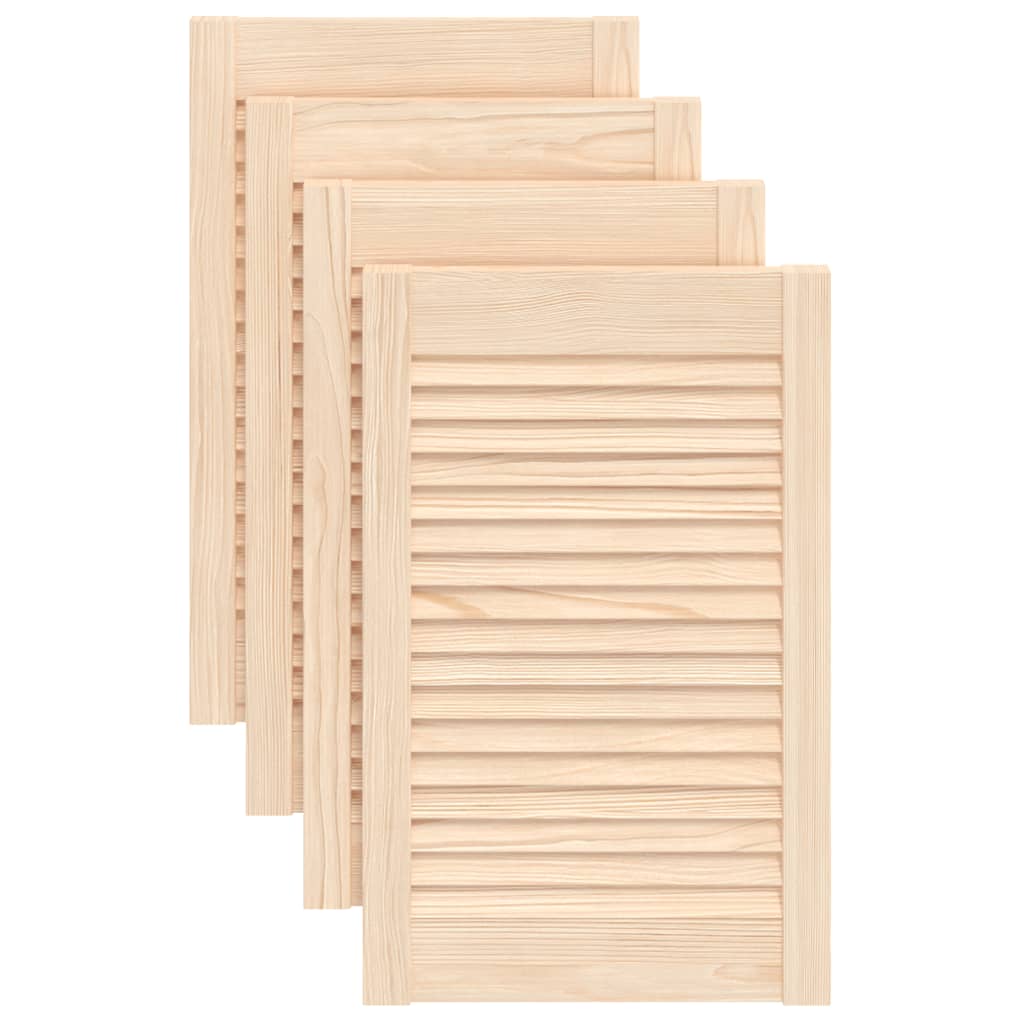 Portes d'armoire à persiennes 4 pcs 61,5x39,4 cm pin massif