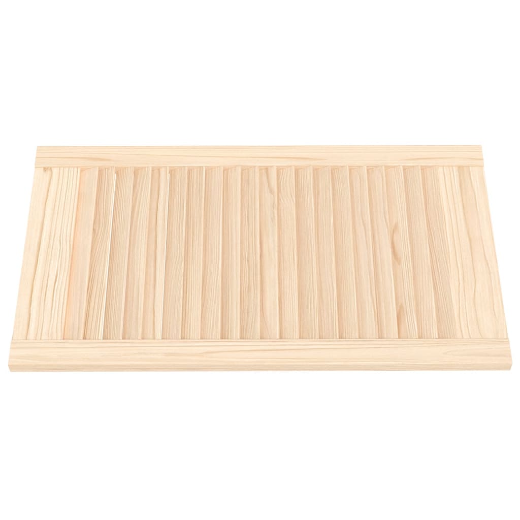 2pcs 69x39.4cm Solid Pine Wood Louvered Cabinet Doors