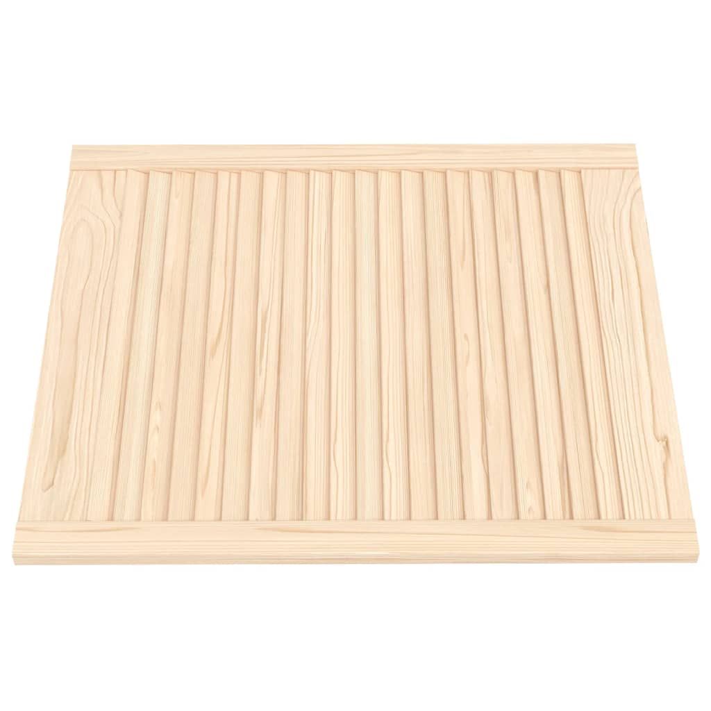 2pcs 69x59.4cm Solid Pine Wood Louvered Cabinet Doors