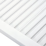 2pcs White 99.3x39.4cm Solid Pine Louvered Cabinet Doors