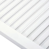 2pcs White 99.3x59.4cm Solid Pine Louvered Cabinet Doors