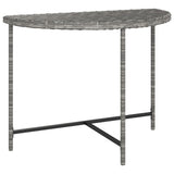 Table de jardin Gris 100x50x75 cm Résine tressée