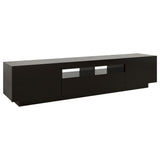 TV cabinet with LED lights Black 180x35x40 cm