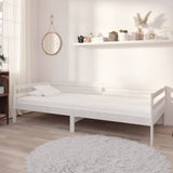 Lit de jour sans matelas blanc bois de pin massif 90x200 cm