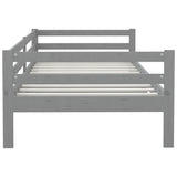 Lit de jour sans matelas gris bois de pin massif 90x200 cm