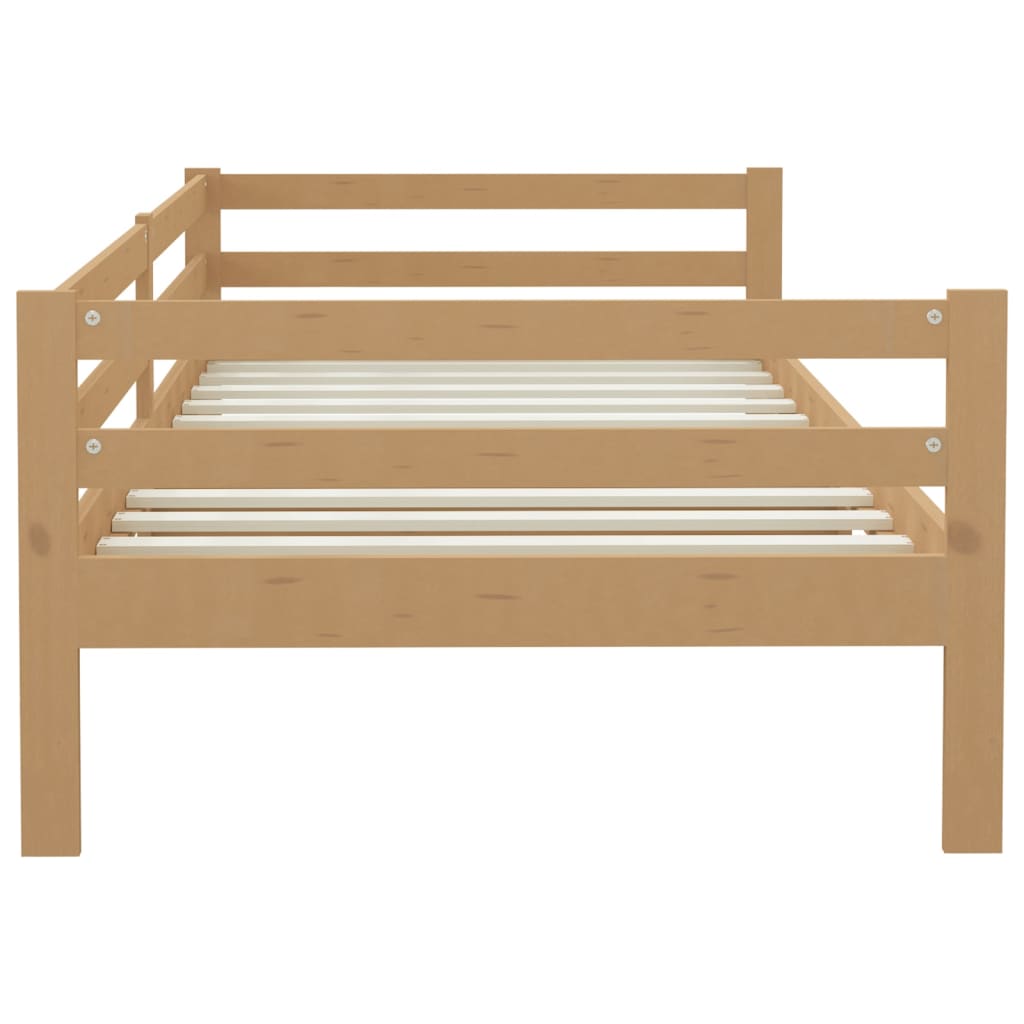 Day bed without mattress honey brown solid pine wood 90x200 cm