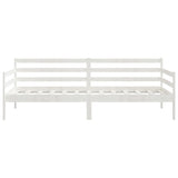 Lit de jour sans matelas blanc bois de pin massif 90x200 cm