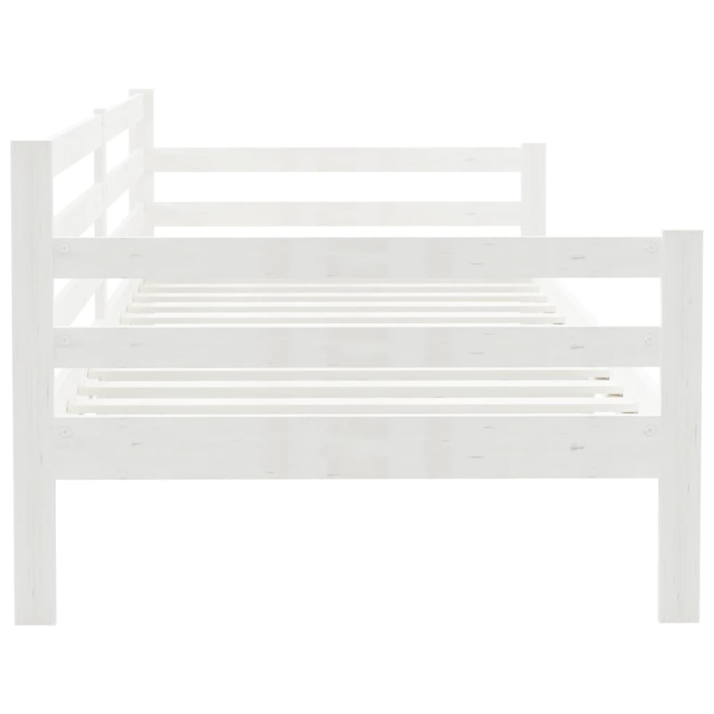 Lit de jour sans matelas blanc bois de pin massif 90x200 cm