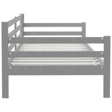 Lit de jour sans matelas gris bois de pin massif 90x200 cm