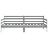 Lit de jour sans matelas gris bois de pin massif 90x200 cm