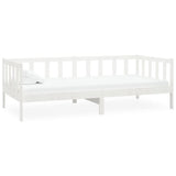 Lit de jour sans matelas blanc bois de pin massif 90x200 cm