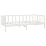 Lit de jour sans matelas blanc bois de pin massif 90x200 cm