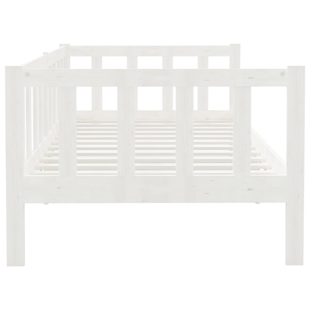 Lit de jour sans matelas blanc bois de pin massif 90x200 cm