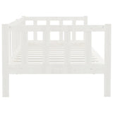 Lit de jour sans matelas blanc bois de pin massif 90x200 cm