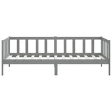 Lit de jour sans matelas gris bois de pin massif 90x200 cm