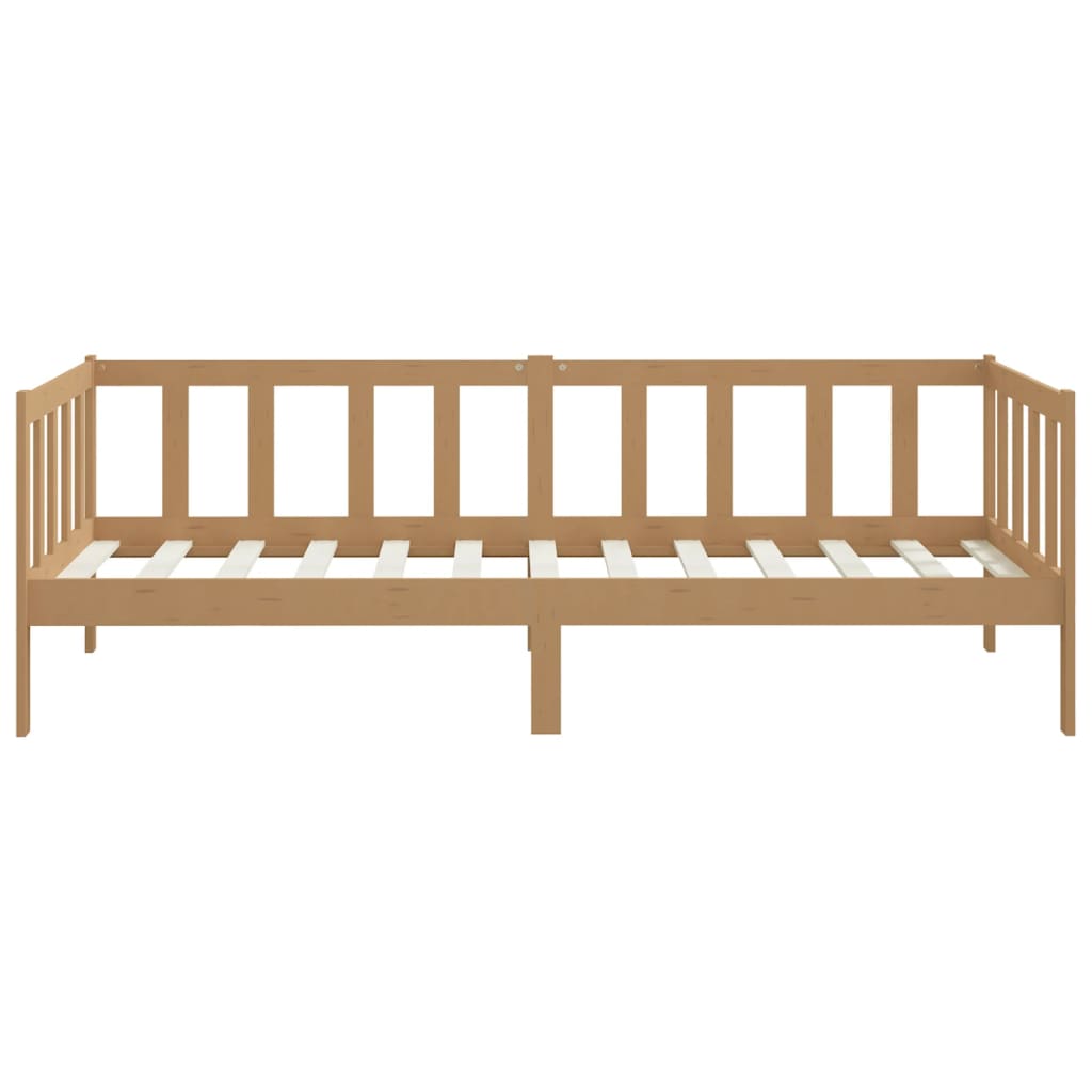 Lit de jour sans matelas marron miel bois pin massif 90x200 cm