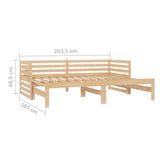 Sliding bed without mattress 2x(90x200) cm