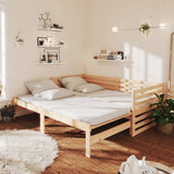 Sliding bed without mattress 2x(90x200) cm