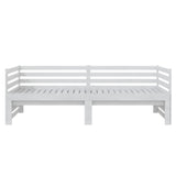 Lit coulissant sans matelas blanc 2x(90x200) cm