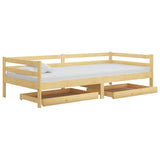 Tiroirs de lit 2 pcs Bois de pin massif