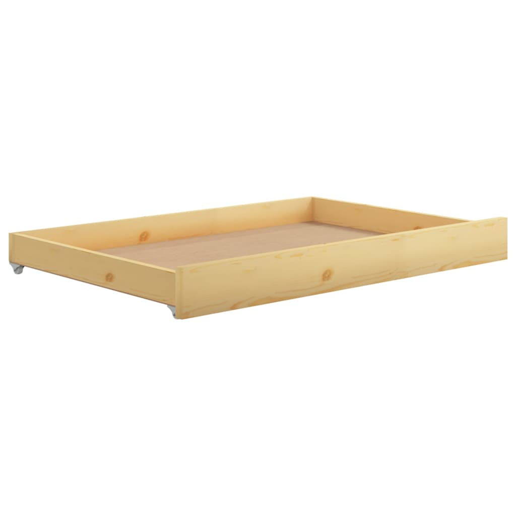 Tiroirs de lit 2 pcs Bois de pin massif