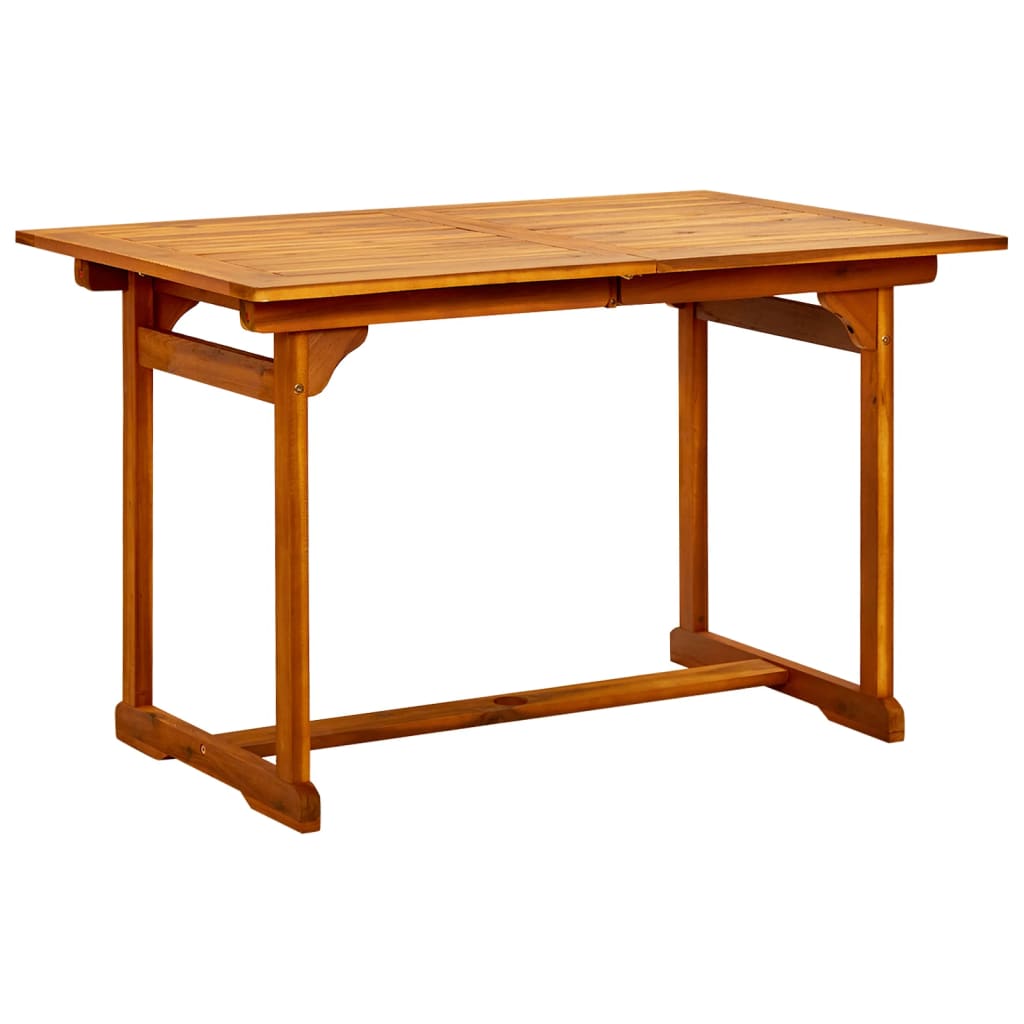 Garden dining table (120-170)x80x75 cm Solid acacia wood