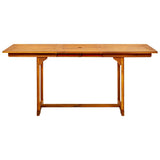 Garden dining table (120-170)x80x75 cm Solid acacia wood