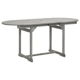 Garden dining table (120-170)x80x75 cm Solid acacia wood