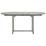 Garden dining table (120-170)x80x75 cm Solid acacia wood