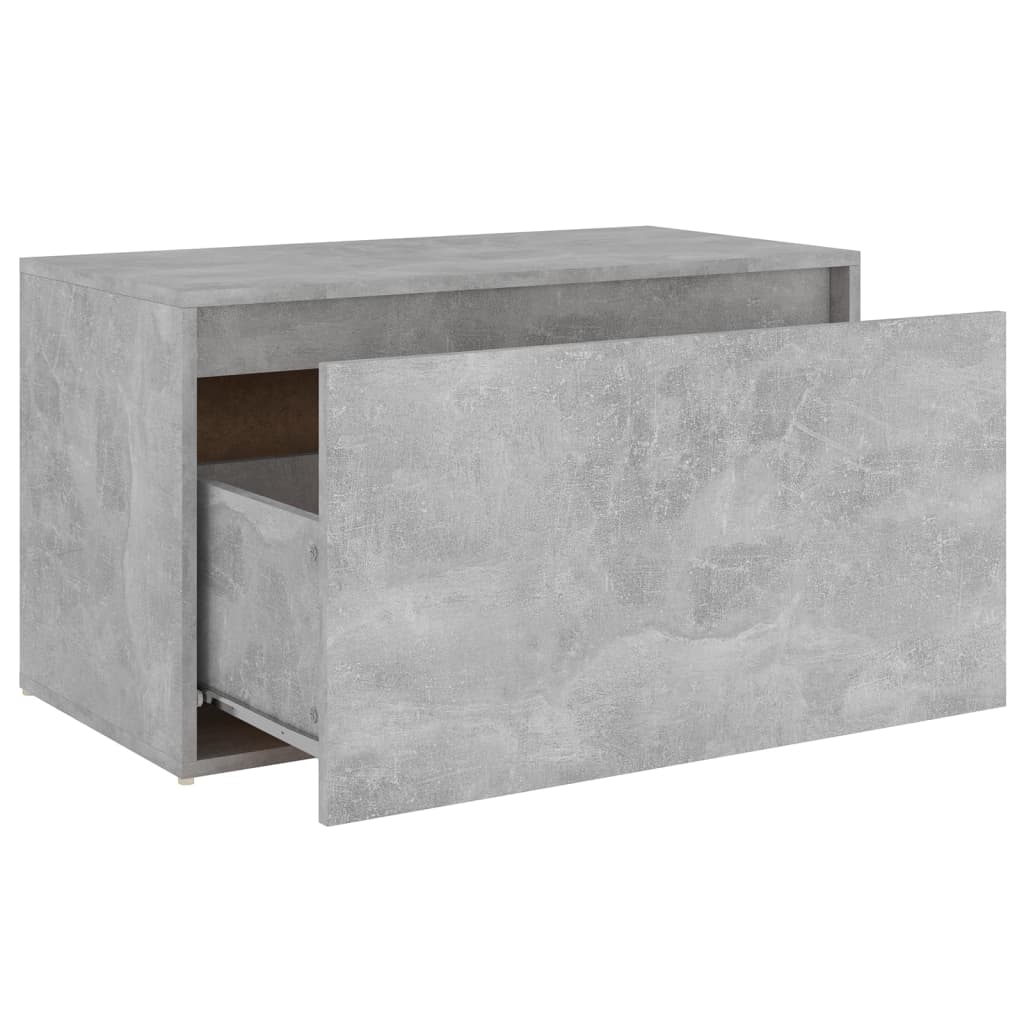 Banc d'entrée 80x40x45 cm Gris béton Bois d'ingénierie