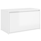 Banc d'entrée 80x40x45 cm Blanc brillant Bois d'ingénierie