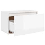 Banc d'entrée 80x40x45 cm Blanc brillant Bois d'ingénierie