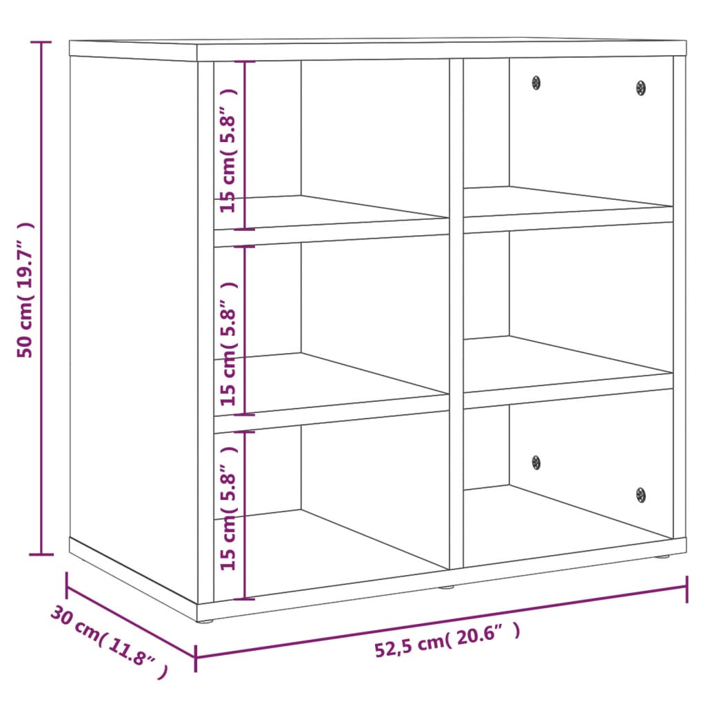 Armoire à chaussures Blanc 52,5x30x50 cm