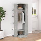 Armoire de couloir Gris béton 97,5x37x99 cm Bois d'ingénierie