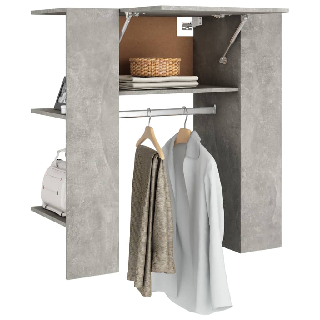 Armoire de couloir Gris béton 97,5x37x99 cm Bois d'ingénierie