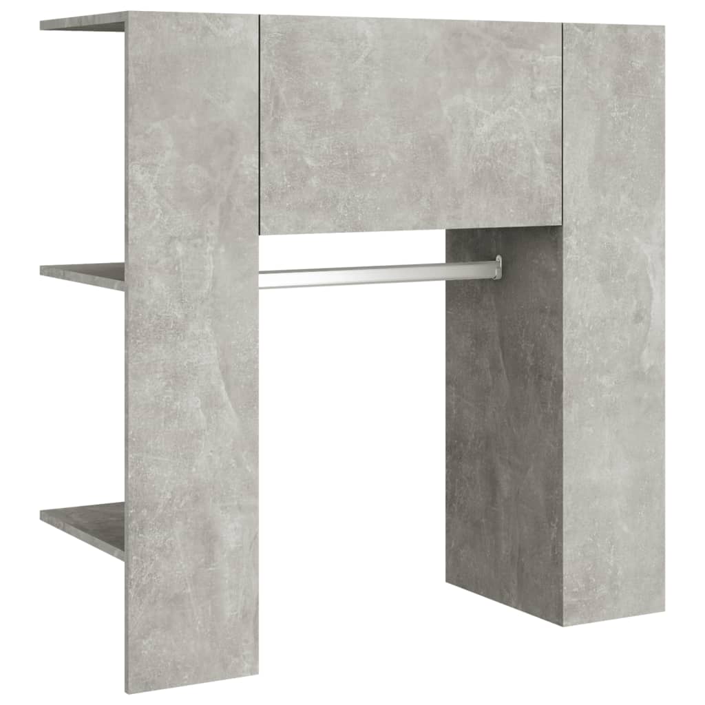 Armoire de couloir Gris béton 97,5x37x99 cm Bois d'ingénierie