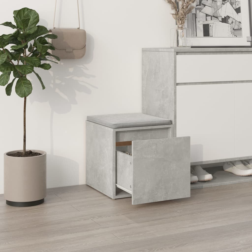 Concrete Grey Box Drawer 40.5x40x40 cm Engineered Wood