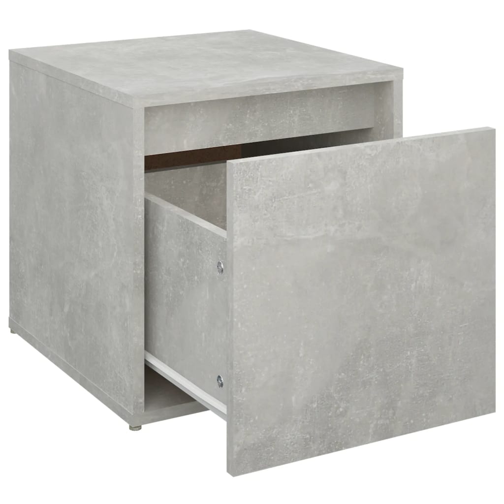 Concrete Grey Box Drawer 40.5x40x40 cm Engineered Wood