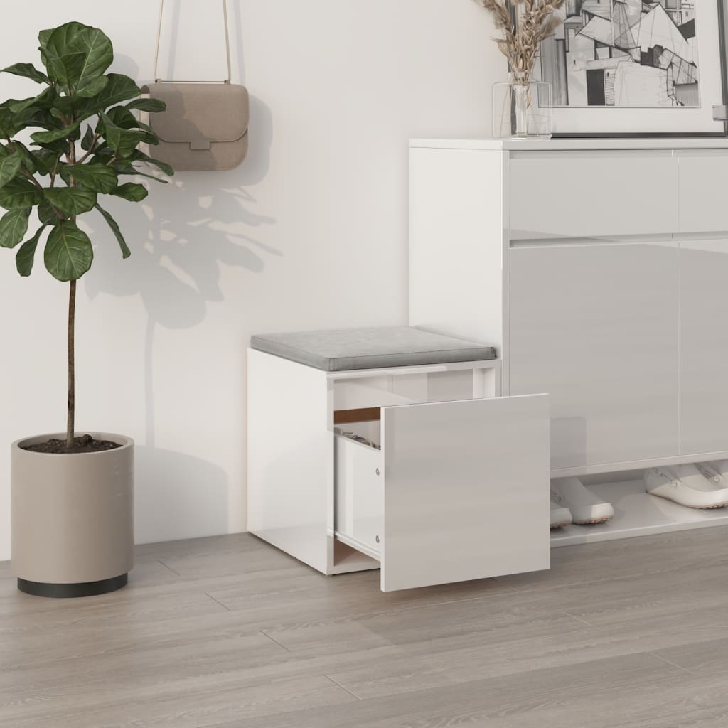 Drawer box Glossy white 40.5x40x40 cm Engineered wood