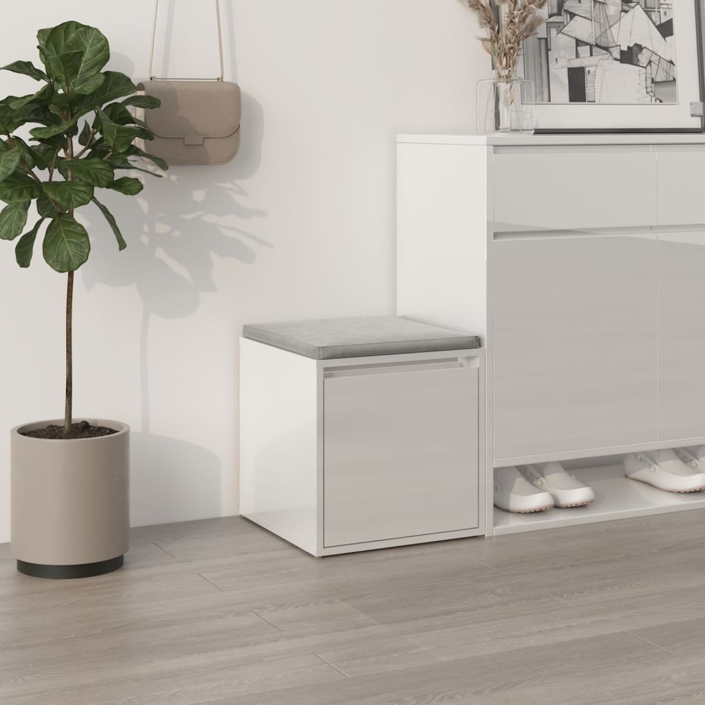 Drawer box Glossy white 40.5x40x40 cm Engineered wood