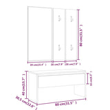 Ensemble de meubles de couloir Blanc Bois d'ingénierie