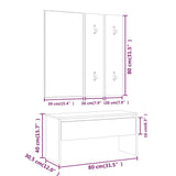 Ensemble de meubles de couloir Blanc brillant Bois d'ingénierie