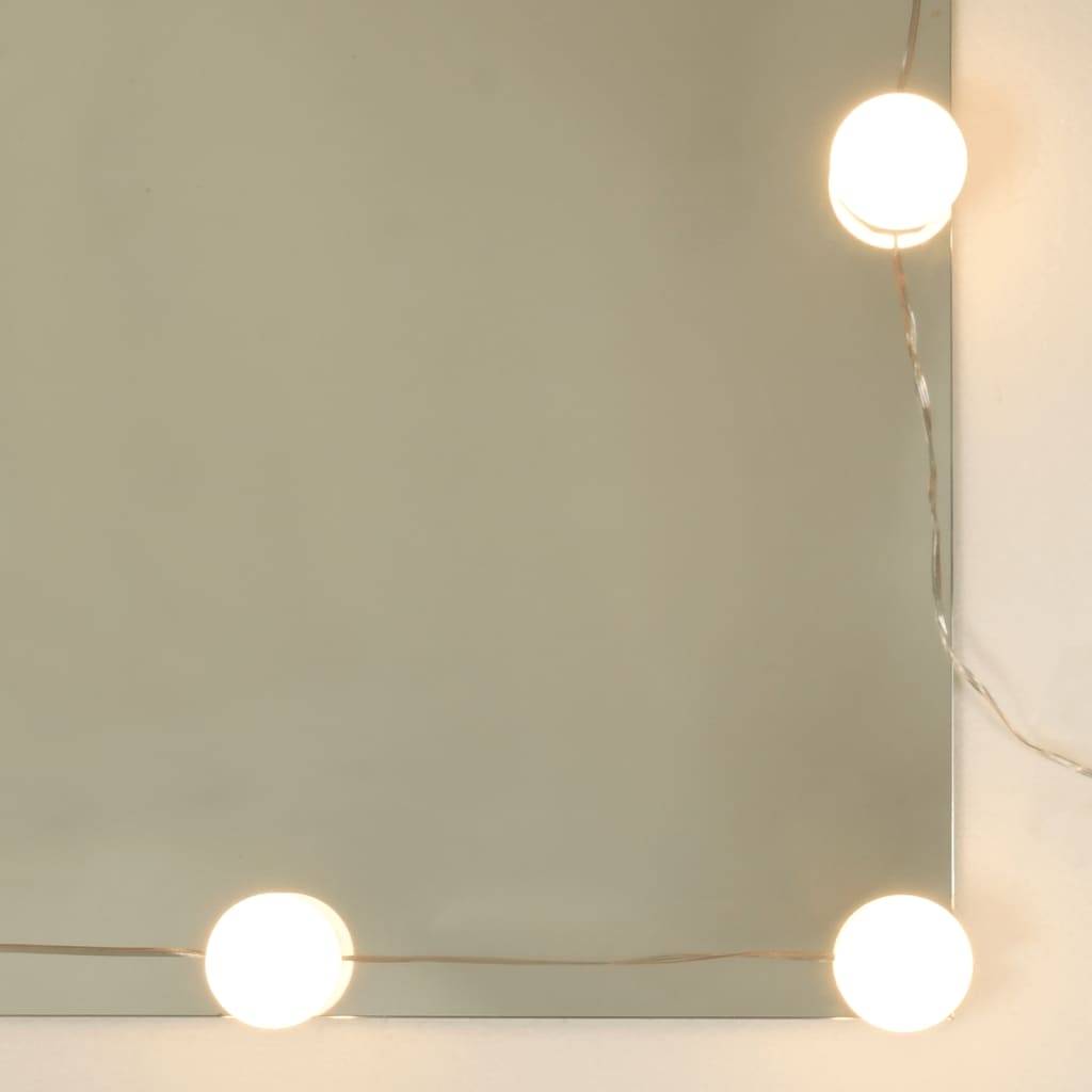 Coiffeuse avec LED chêne sonoma 86,5x35x136 cm