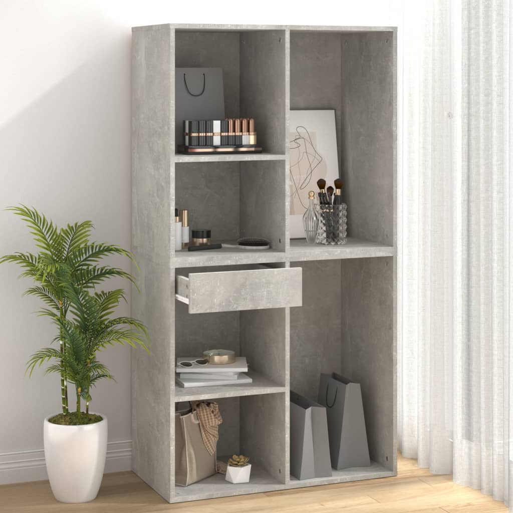 Armoire à cosmétiques Gris béton 80x40x75 cm Bois d'ingénierie