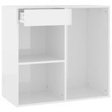 Armoire cosmétique Blanc brillant 80x40x75 cm Bois d'ingénierie