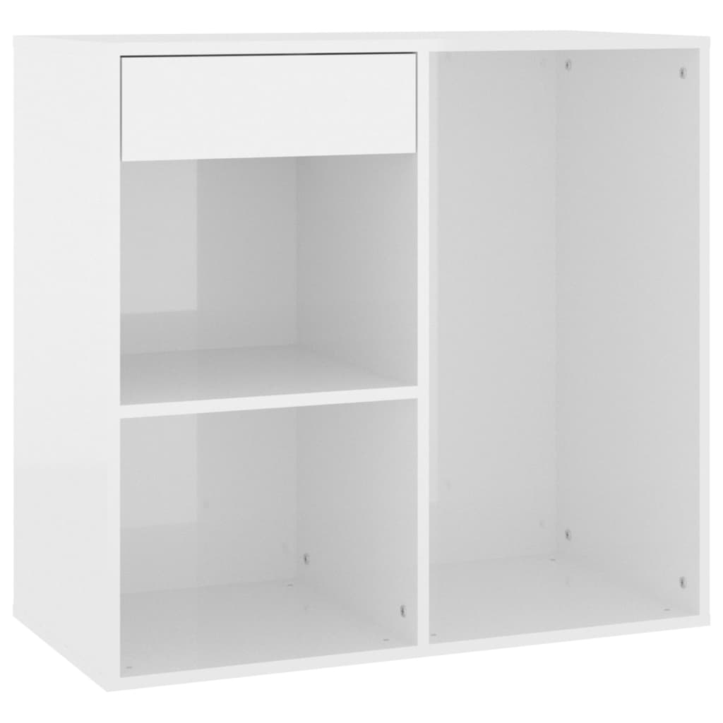 Cosmetic cabinet Glossy white 80x40x75 cm Engineered wood