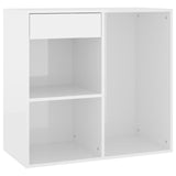 Armoire cosmétique Blanc brillant 80x40x75 cm Bois d'ingénierie