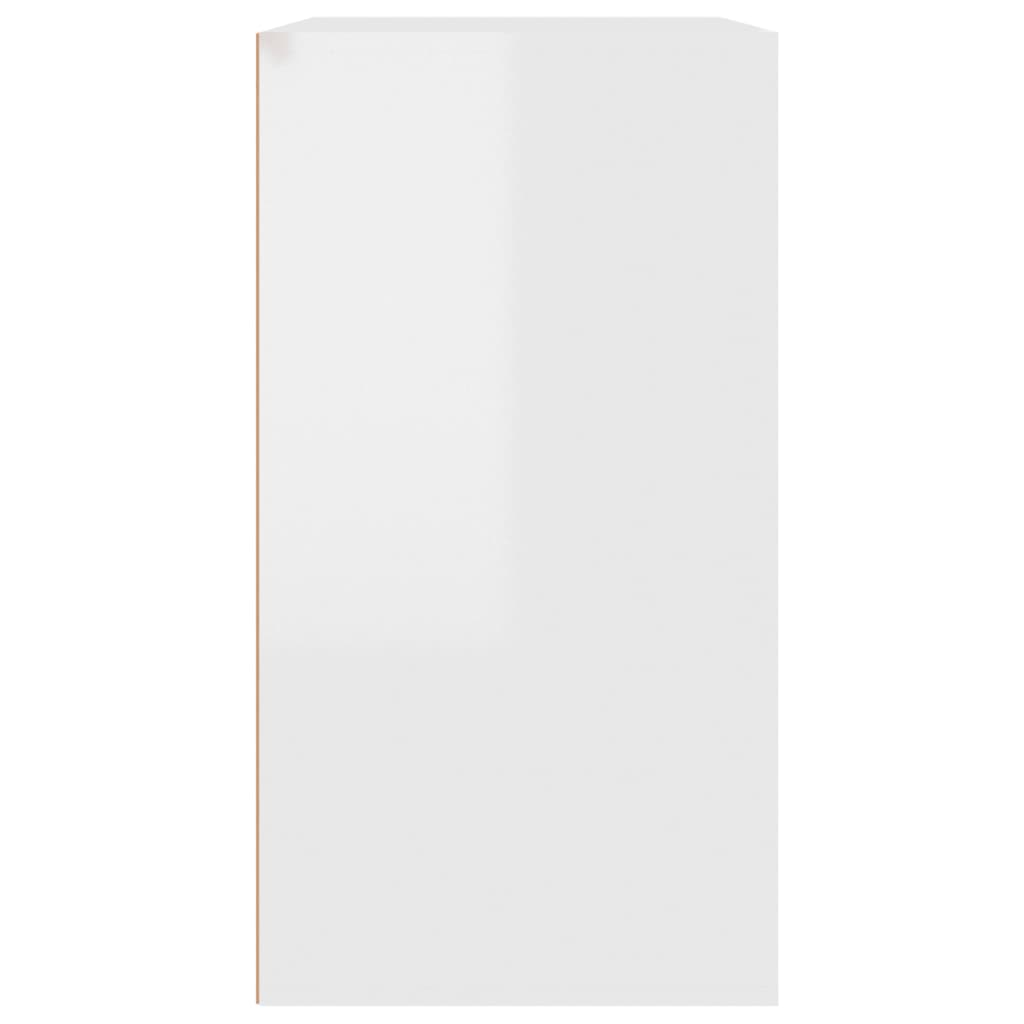 Armoire cosmétique Blanc brillant 80x40x75 cm Bois d'ingénierie