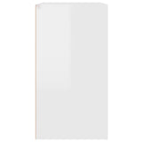 Armoire cosmétique Blanc brillant 80x40x75 cm Bois d'ingénierie